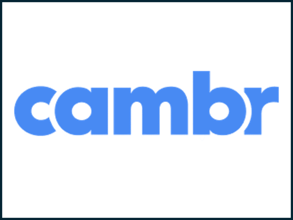 cambr logo. Learn more at cambr.com
